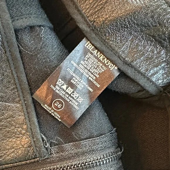 Blank NYC Leather Mini Skirt with Zipper Detail - Picture 4 of 4